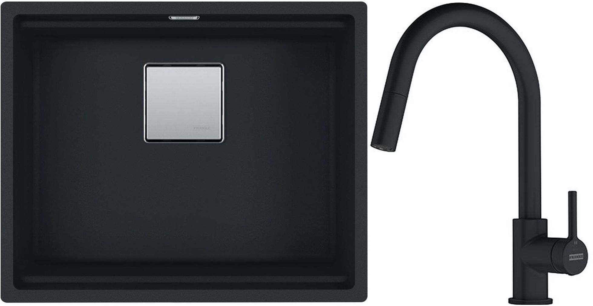 Súprava granitový drez Franke Kanon 125.0670.898, kuchynská batéria Franke Lina 115.0626.053