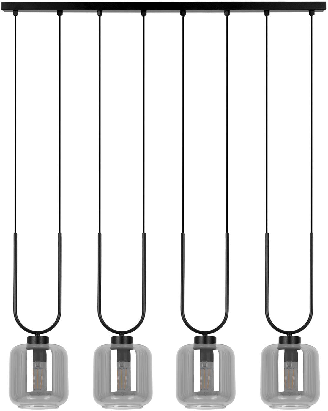 Kaja Bono závesné svietidlo 4x15 W čierna-grafitová K-5587