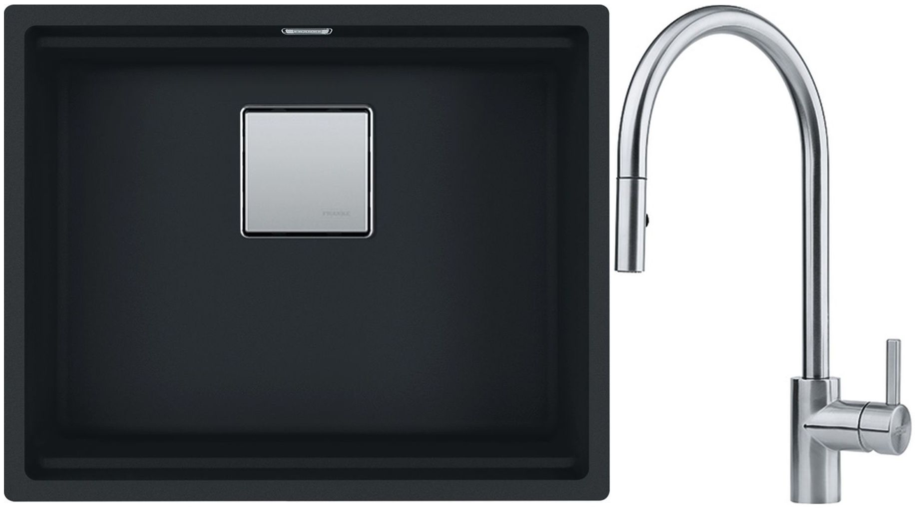 Súprava granitový drez Franke Kanon 125.0670.898, kuchynská batéria Franke Eos 115.0590.045