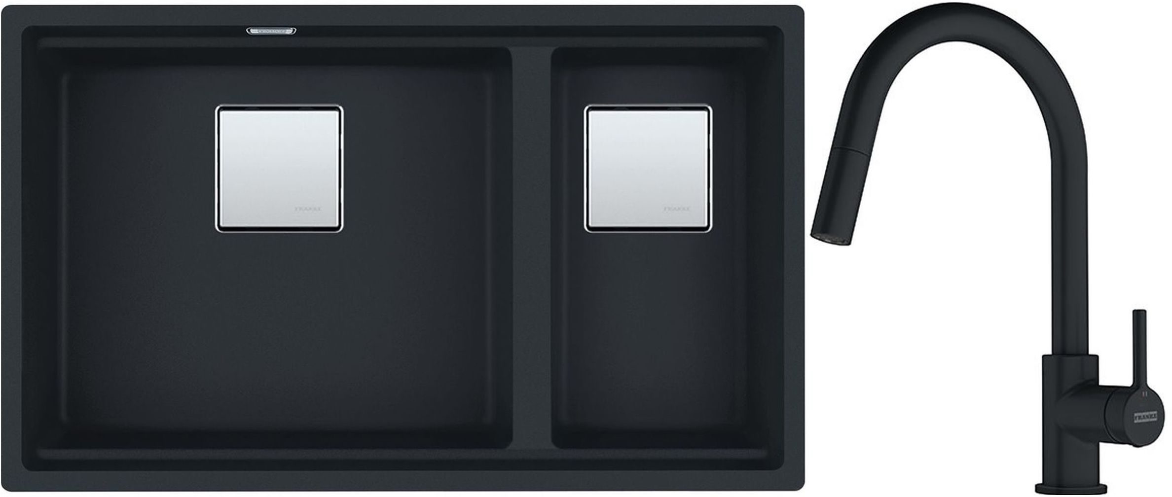 Súprava granitový drez Franke Kanon 125.0633.004, kuchynská batéria Franke Lina 115.0626.053