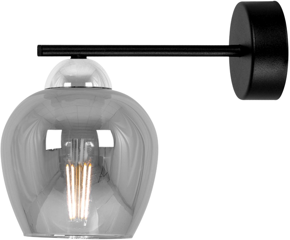 Kaja Nira nástenná lampa 1x15 W čierna-chrómová K-5613