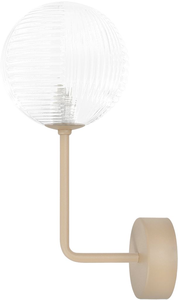 Kaja Casoli nástenná lampa 1x10 W priehľadná-béžová K-5712