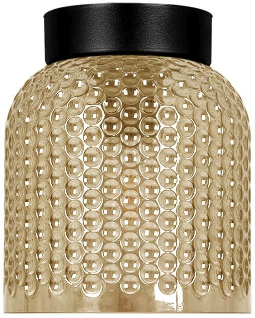 Kaja Capri stropné svietidlo 1x15 W čierna-jantárová K-5622