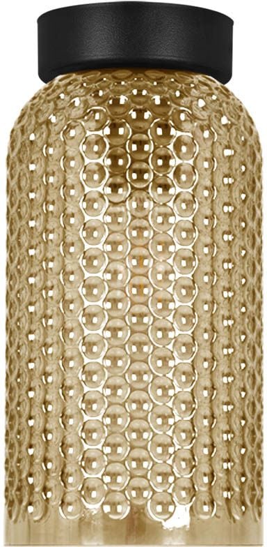 Kaja Capri stropné svietidlo 1x15 W čierna-jantárová K-5623