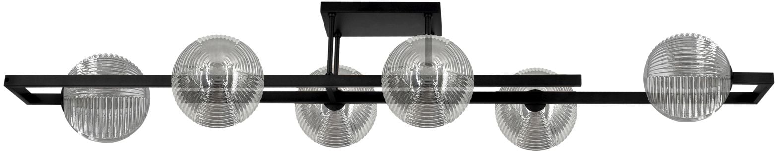 Kaja Tores stropné svietidlo 6x10 W čierna-grafitová K-5772