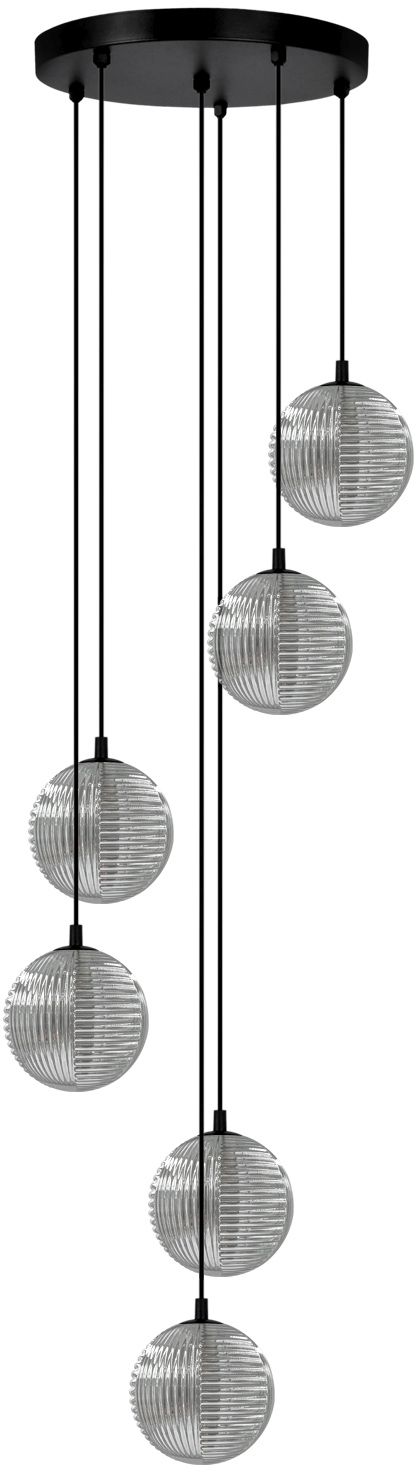 Kaja Monza závesné svietidlo 6x10 W čierna-grafitová K-5704