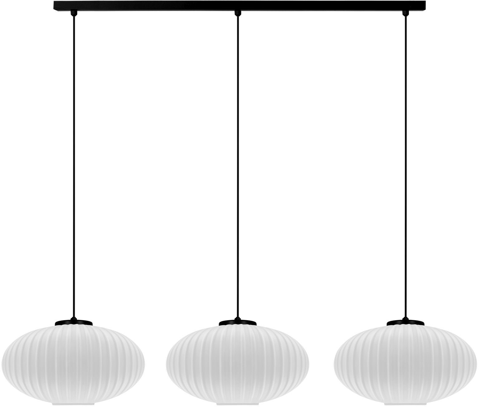 Kaja Peso závesné svietidlo 3x15 W biela-čierna K-5672