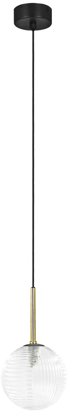 Kaja Aura závesné svietidlo 1x10 W čierna-priehľadná K-5680