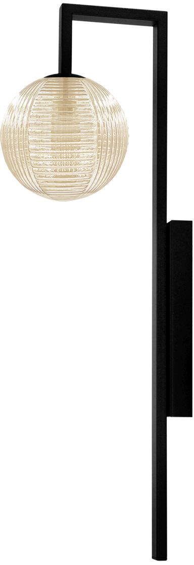 Kaja Emir nástenná lampa 1x10 W čierna-jantárová K-5768