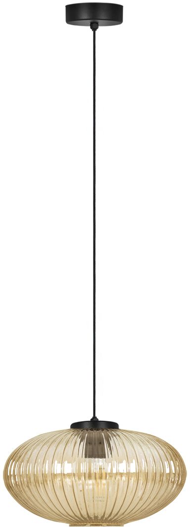 Kaja Drop závesné svietidlo 1x15 W čierna-jantárová K-5673