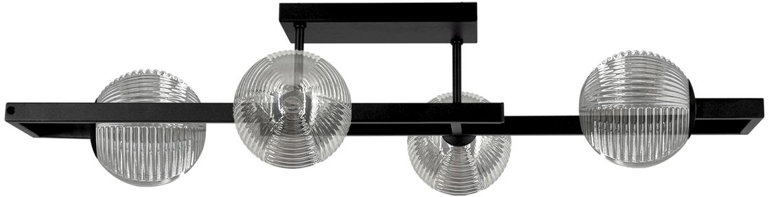 Kaja Tores stropné svietidlo 4x10 W čierna-grafitová K-5771