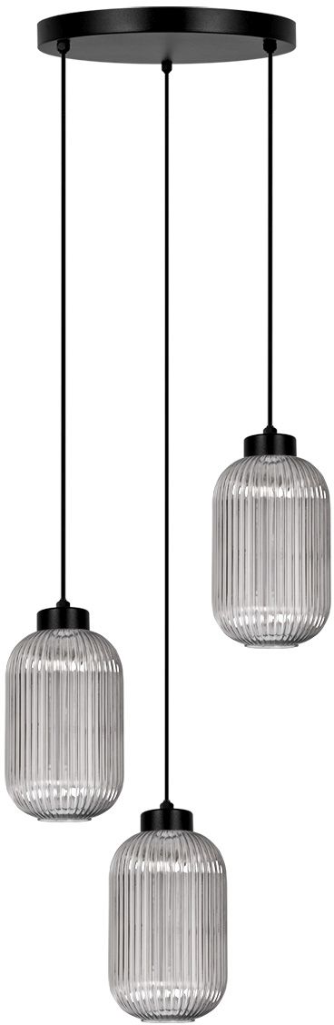 Kaja Silva závesné svietidlo 3x15 W čierna-grafitová K-5755