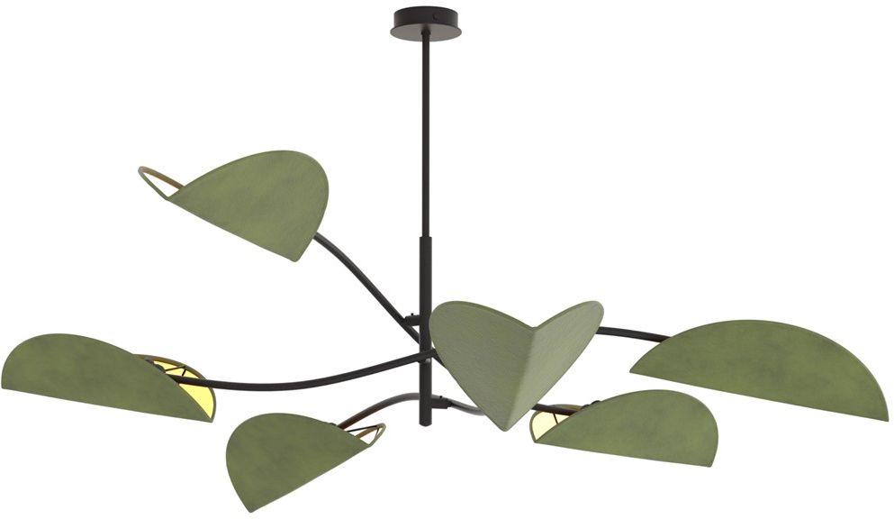 Emibig Lotus stropné svietidlo 6x10 W zelená 1461/6