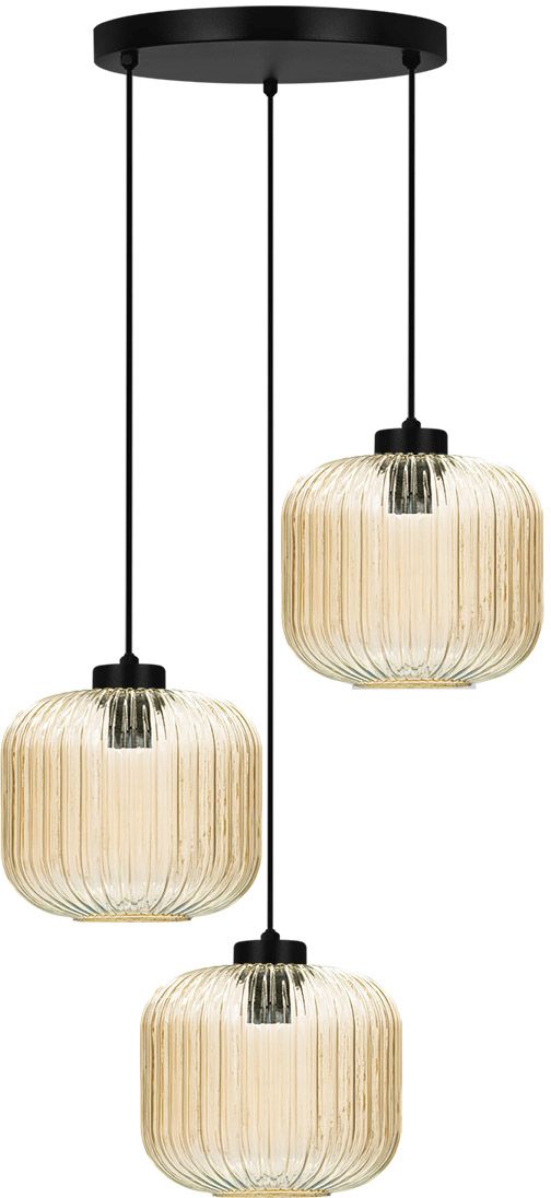 Kaja Clark závesné svietidlo 3x15 W čierna-grafitová K-5654