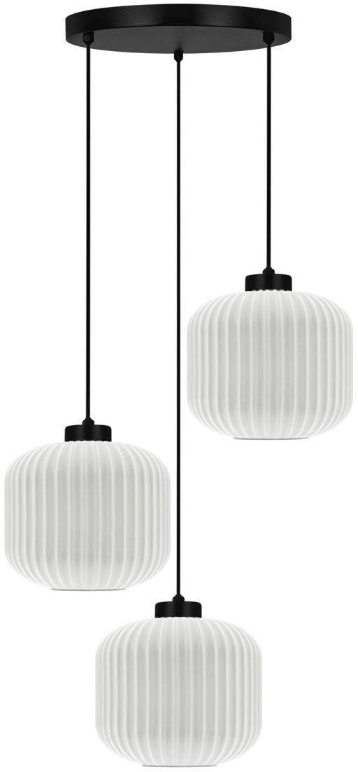 Kaja Sparta závesné svietidlo 3x15 W biela-čierna K-5644