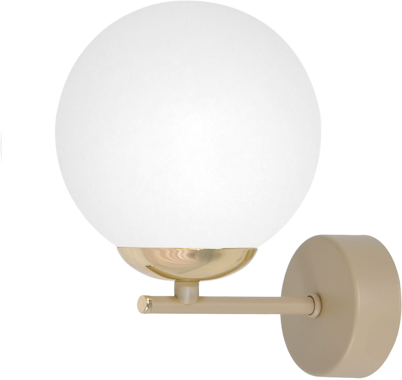 Kaja Savia nástenná lampa 1x10 W biela-zlatá-béžová K-5795