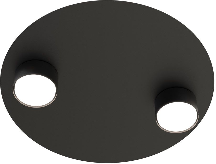 Emibig Bolx stropné svietidlo 2x12 W čierna 1441/2