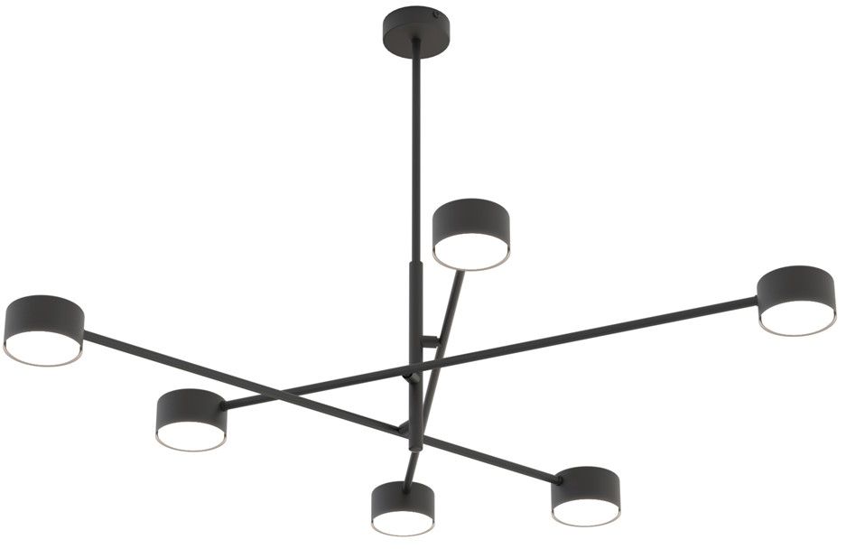 Emibig Natsu stropné svietidlo 6x10 W čierna 1444/6