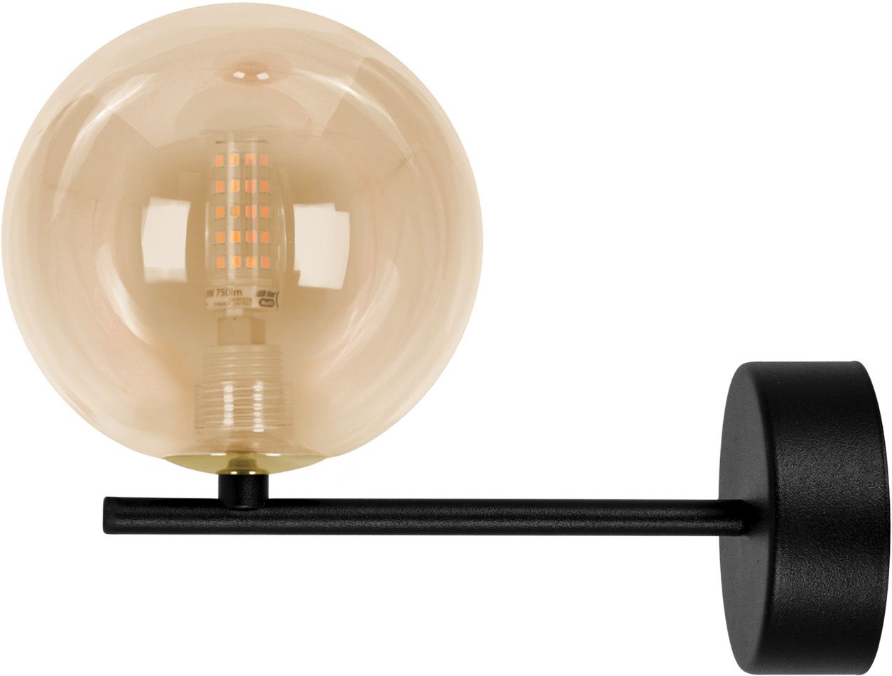 Kaja Galaxy nástenná lampa 1x10 W čierna-zlatá-jantárová K-5563