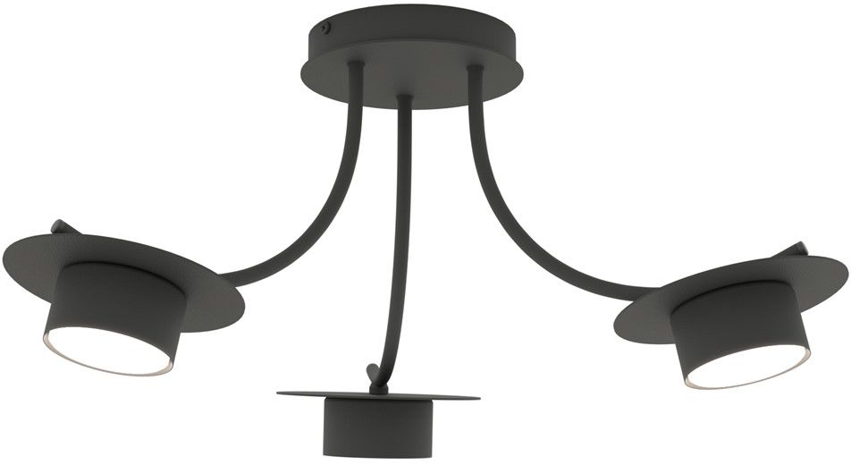 Emibig Enso stropné svietidlo 3x12 W čierna 1445/3