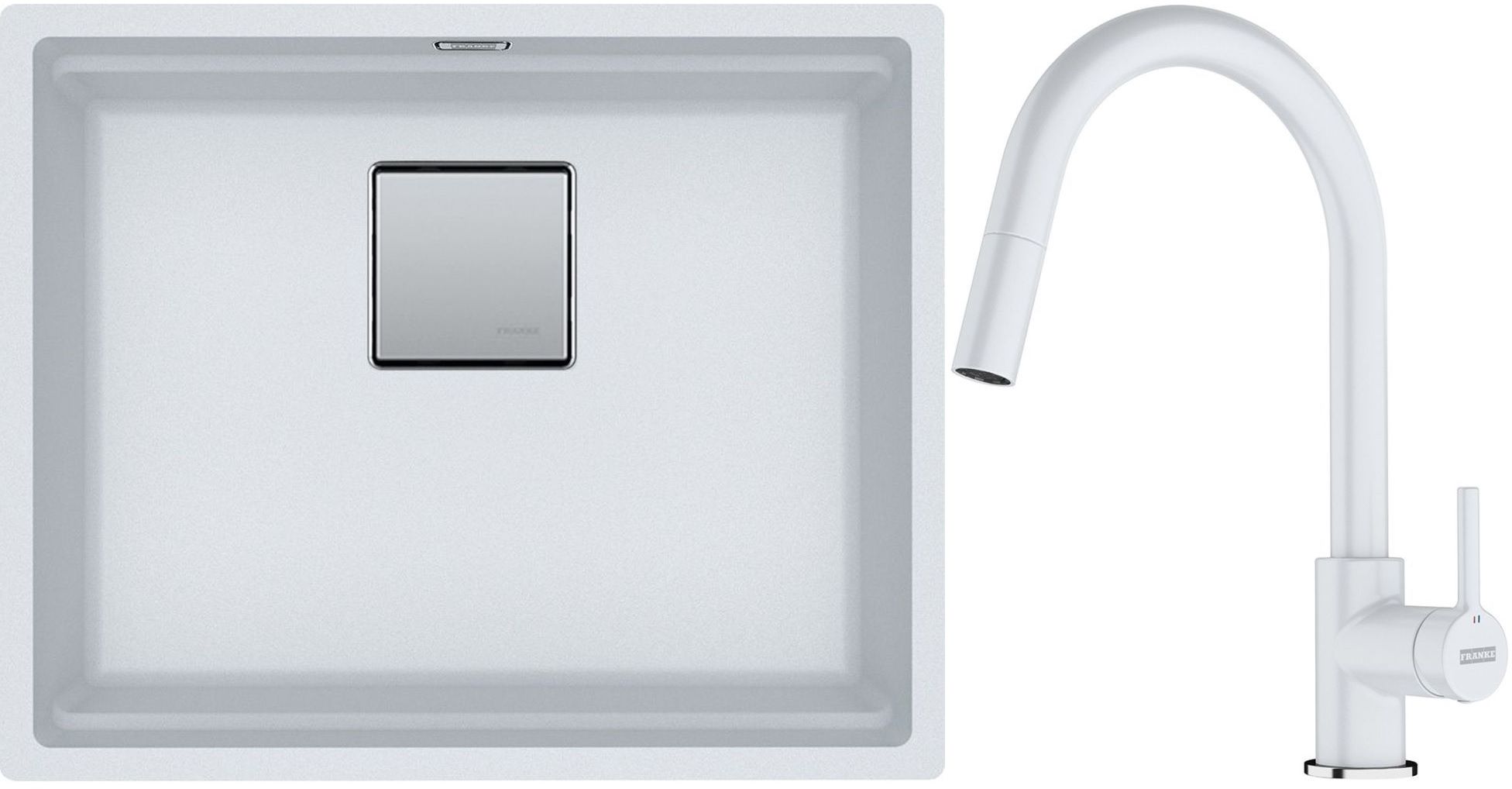 Súprava granitový drez Franke Kanon 125.0641.421, kuchynská batéria Franke Lina 115.0626.081
