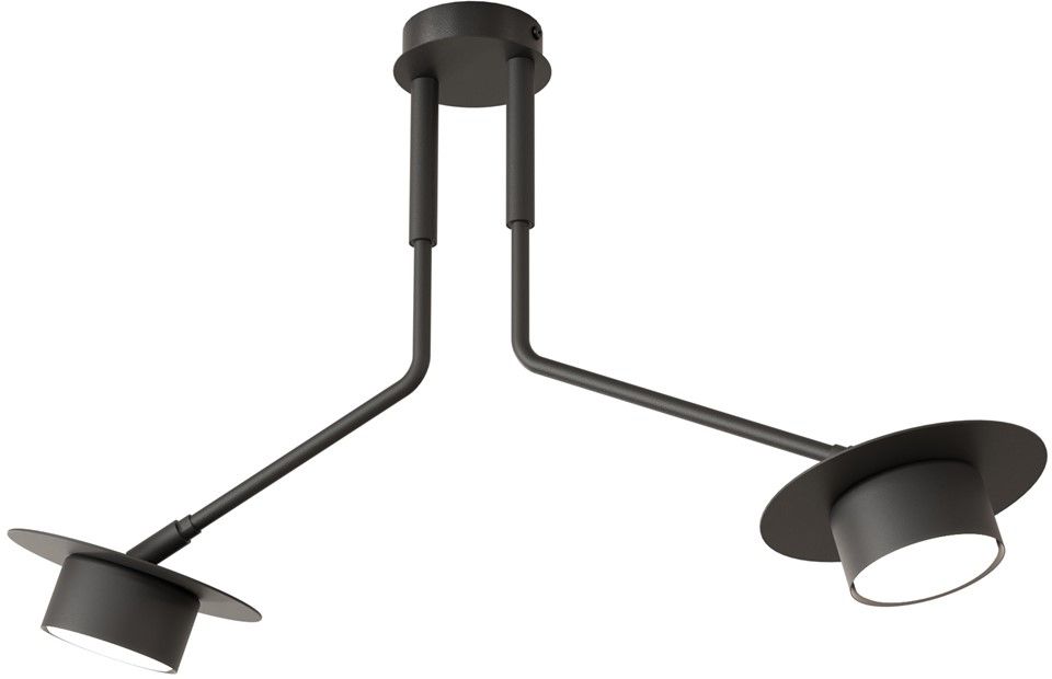 Emibig Mizu stropné svietidlo 2x12 W čierna 1448/2