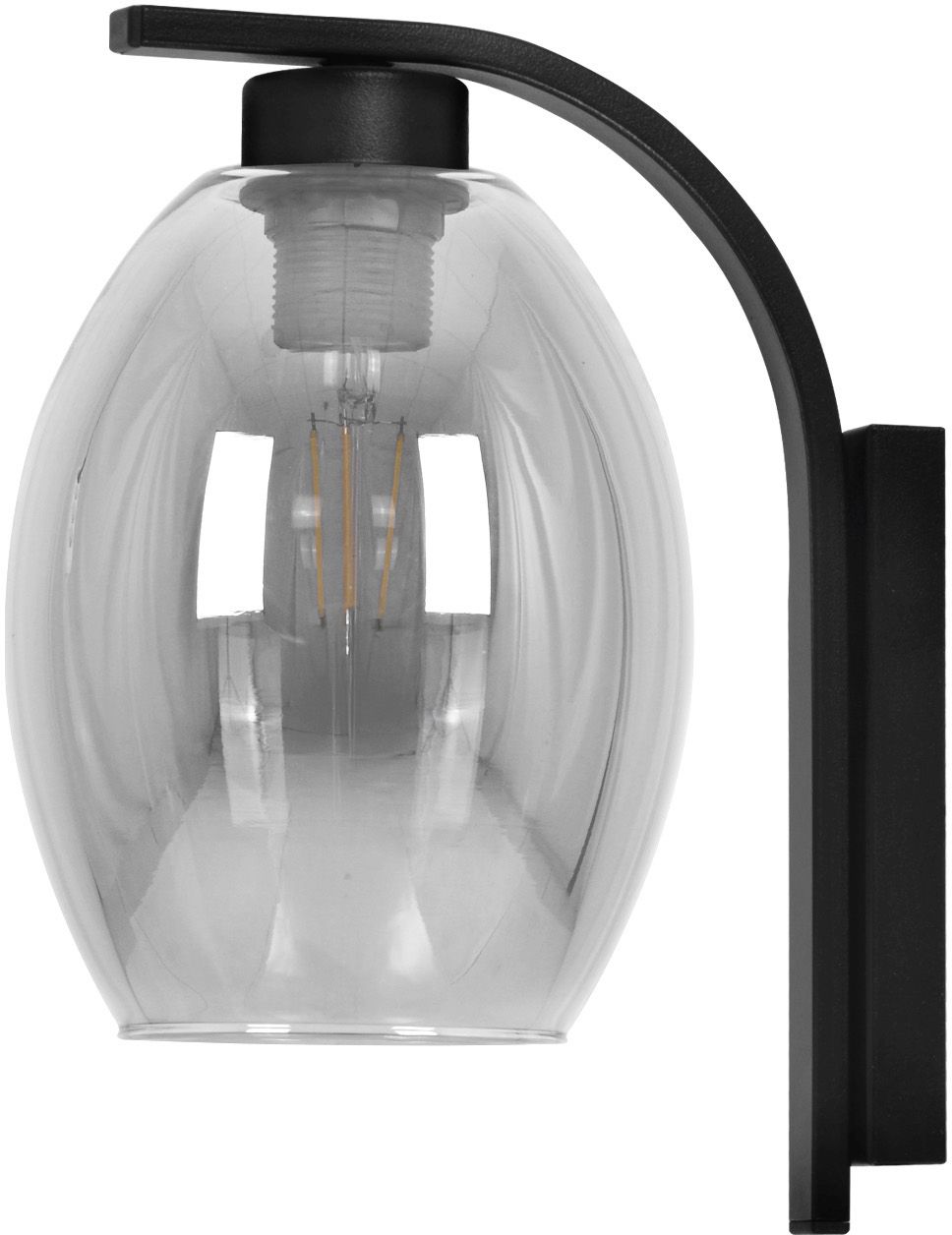 Kaja Balbo nástenná lampa 1x15 W čierna-dymová K-5723