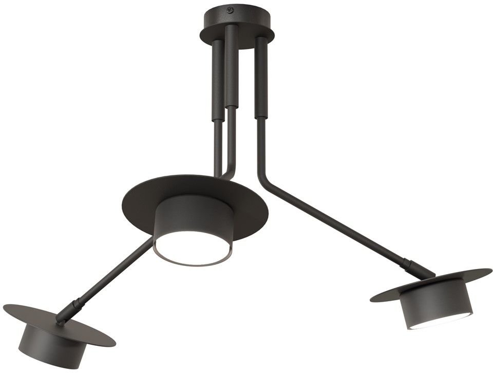 Emibig Mizu stropné svietidlo 3x12 W čierna 1448/3
