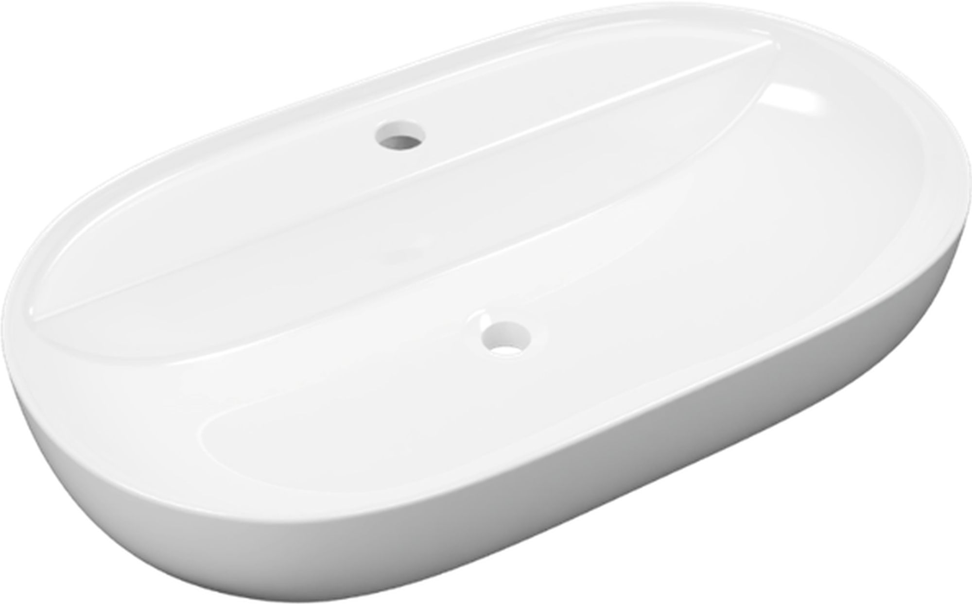 Excellent Jima umývadlo 71x40 cm oválny pultové umývadlo biela CEAC.2002.710.WH