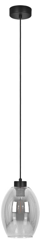 Kaja Balbo závesné svietidlo 1x15 W čierna-dymová K-5720