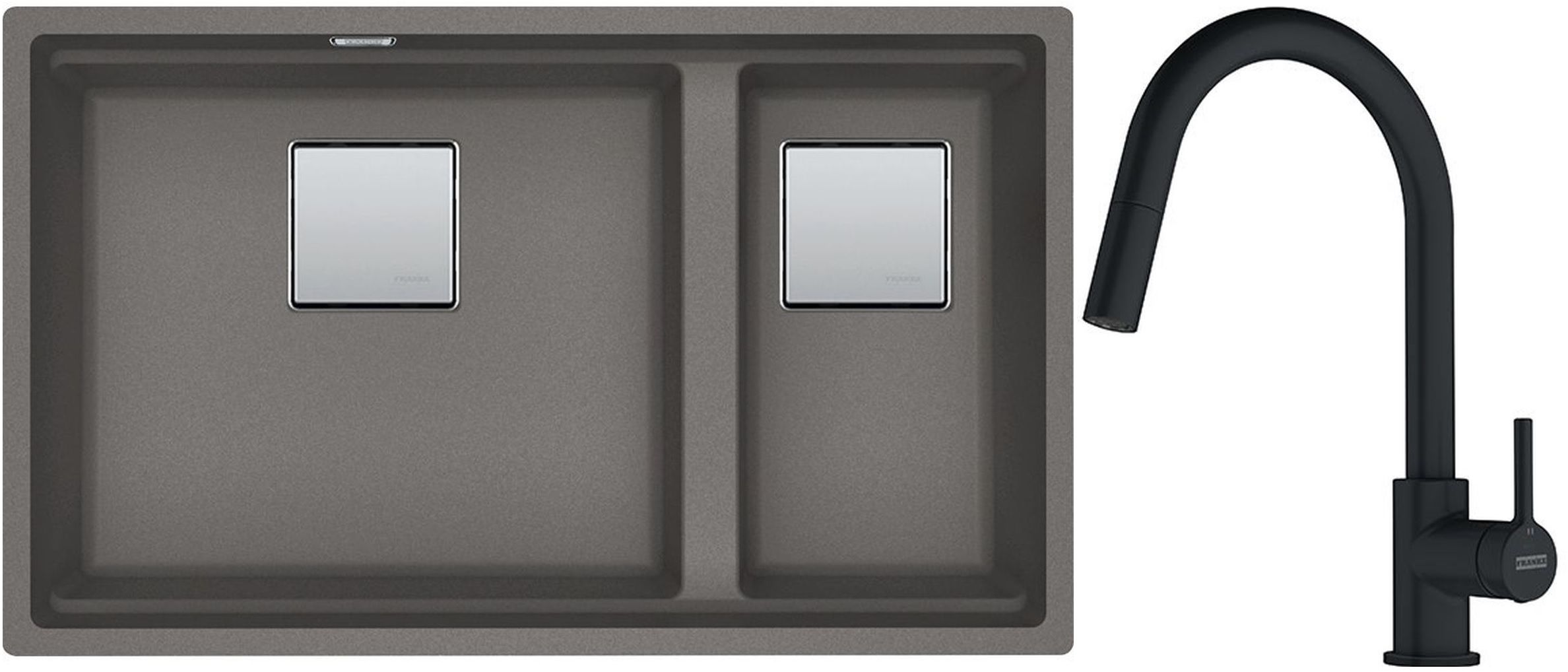 Súprava granitový drez Franke Kanon 125.0528.639, kuchynská batéria Franke Lina 115.0626.053