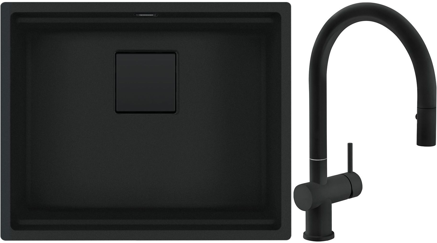 Súprava granitový drez Franke Kanon 125.0721.150, kuchynská batéria Franke Active Neo 115.0653.404