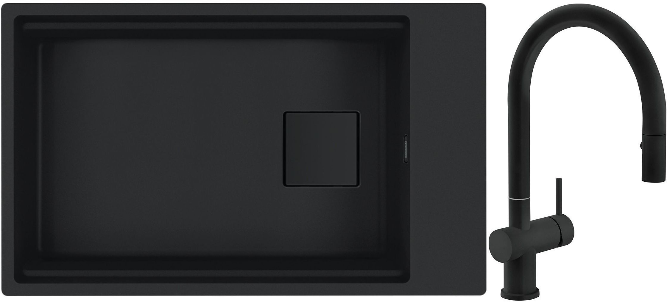 Súprava granitový drez Franke Kanon 125.0721.161, kuchynská batéria Franke Active Neo 115.0653.404