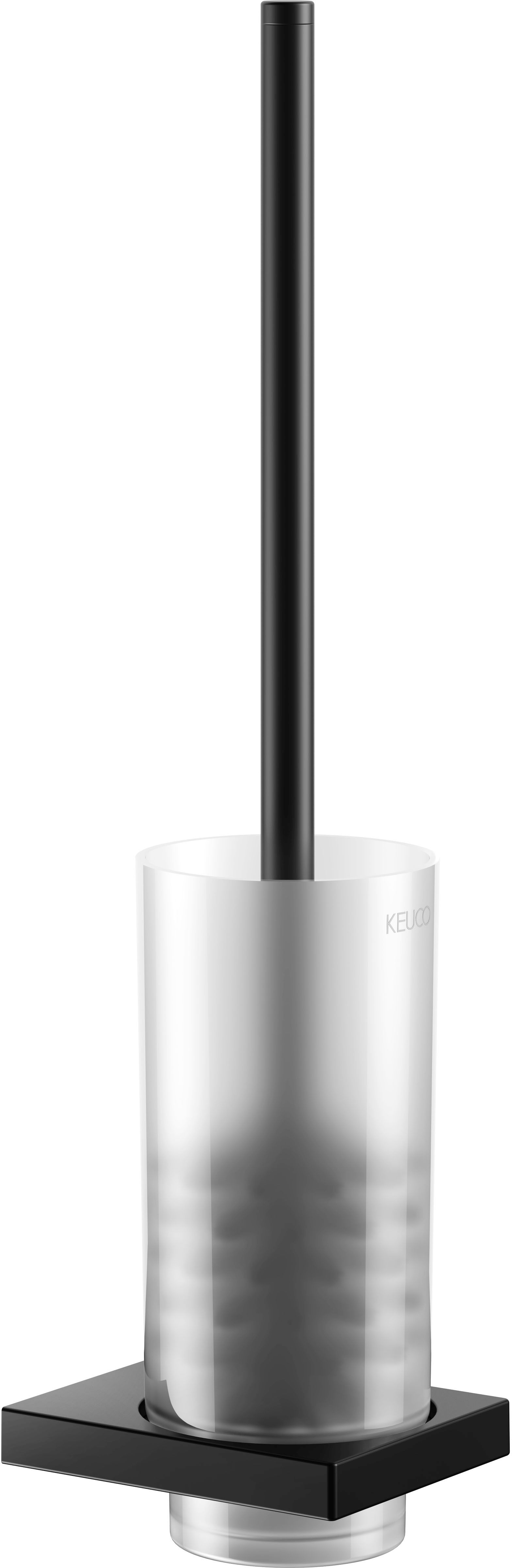 Keuco Edition 11 toaletná kefa priskrutkované sklenená-čierna 11164379000