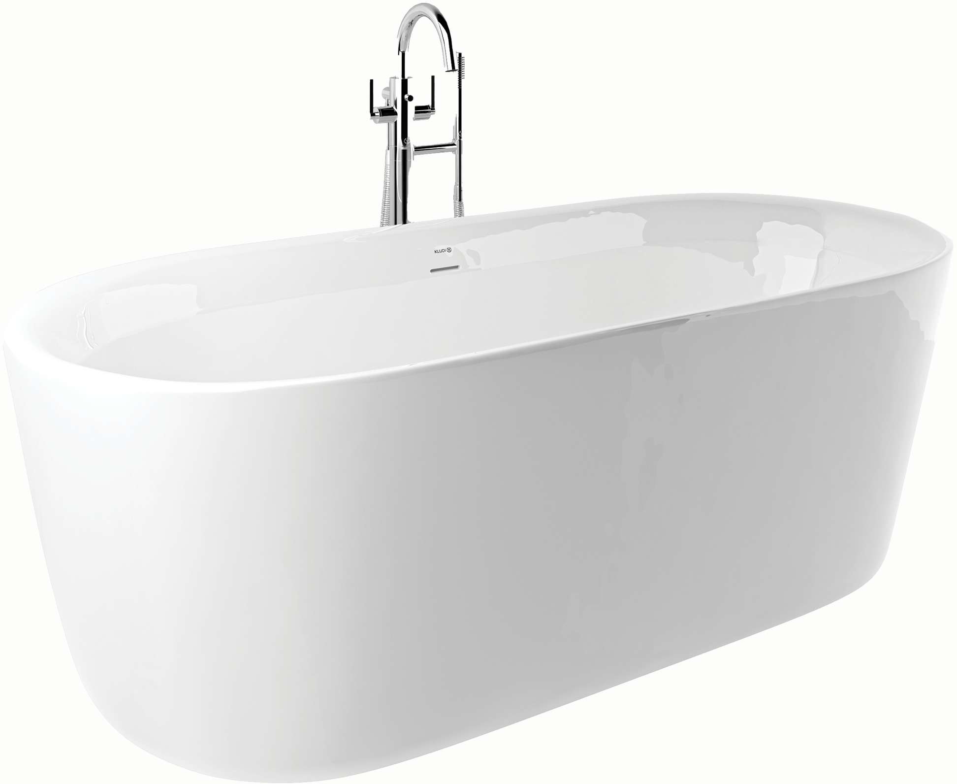 Kludi Elin R voľne stojaca vaňa 180x80 cm oválne biela 52BF0243