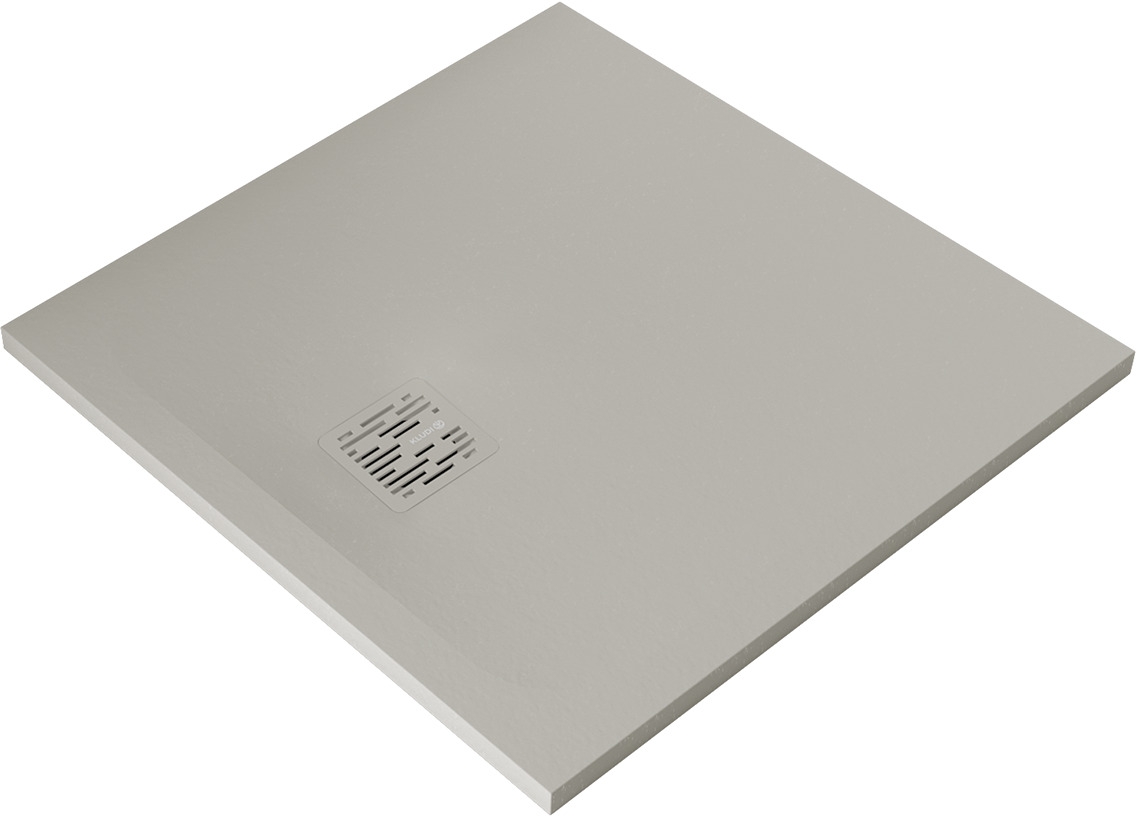 Kludi Terra štvorcová sprchová vanička 80x80 cm sivá 08DW09O2