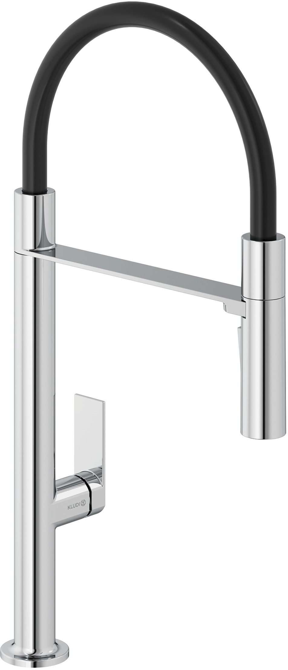 Kludi Qord kuchynská batéria stojánková chrómová-čierna 568590575