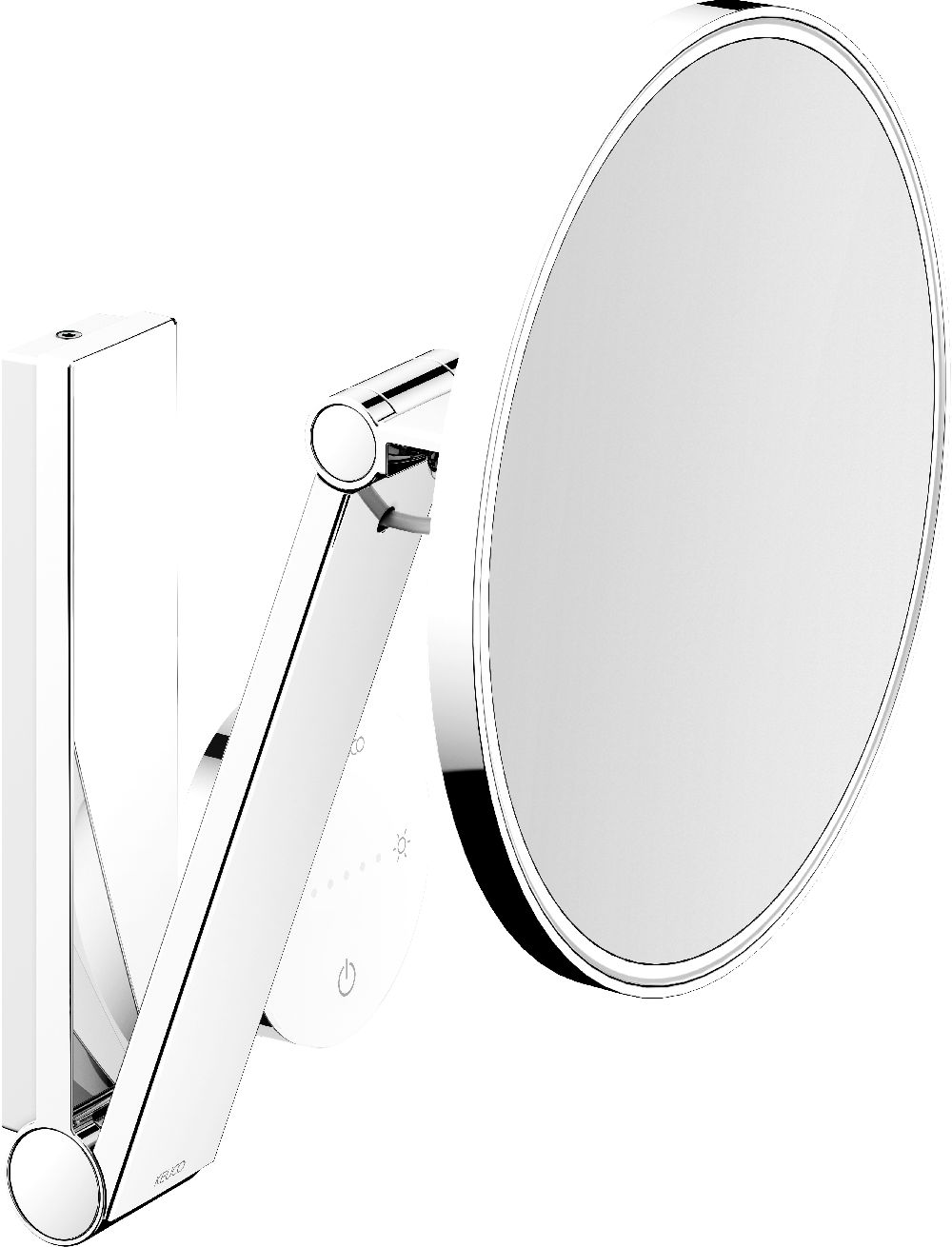 Keuco Cosmetic mirrors kozmetické zrkadlo 21.2x31.8 cm okrúhly s osvetlením chróm 17612139006