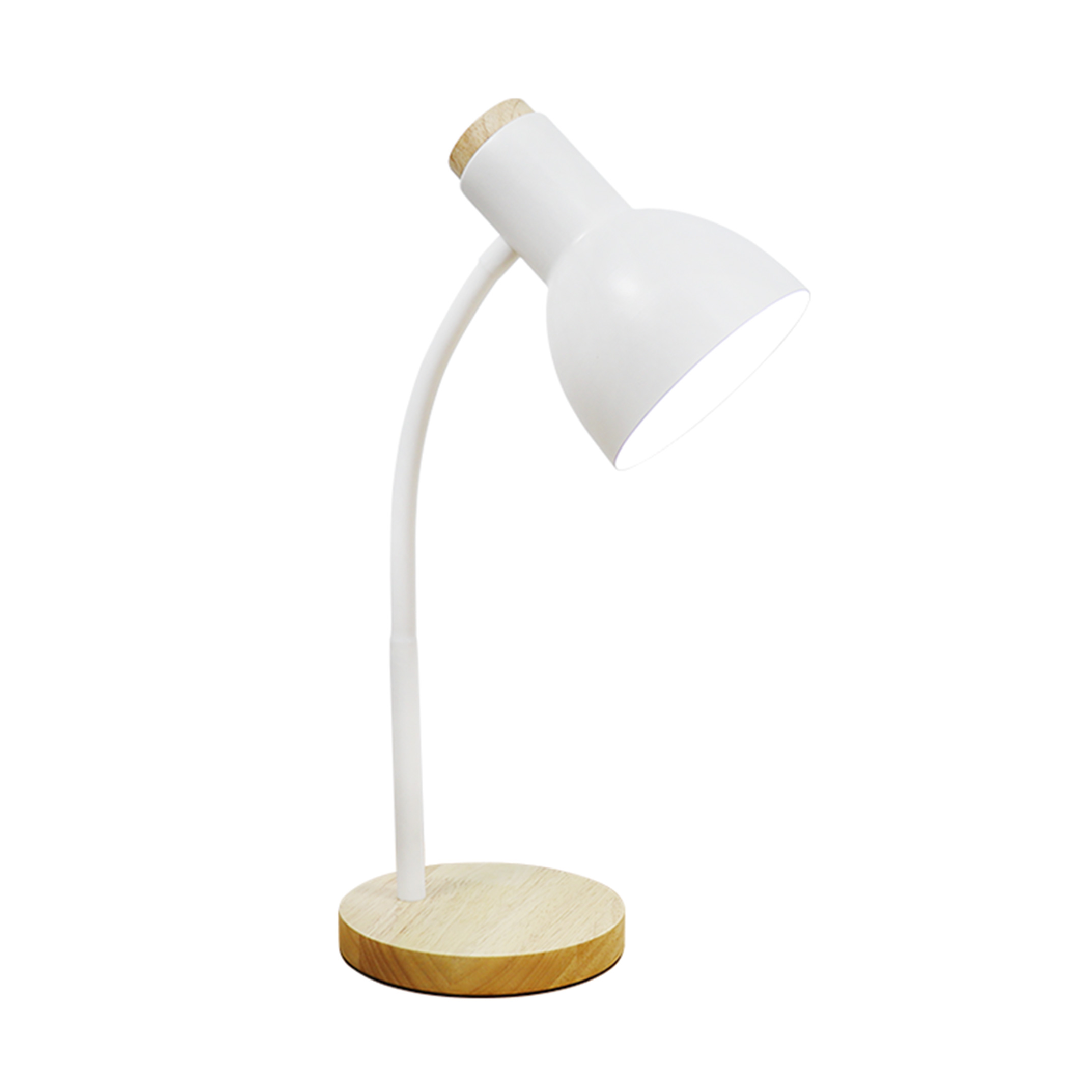 Zuma Line stolová lampa 1x40 W biela-drevo SM-W02-WH