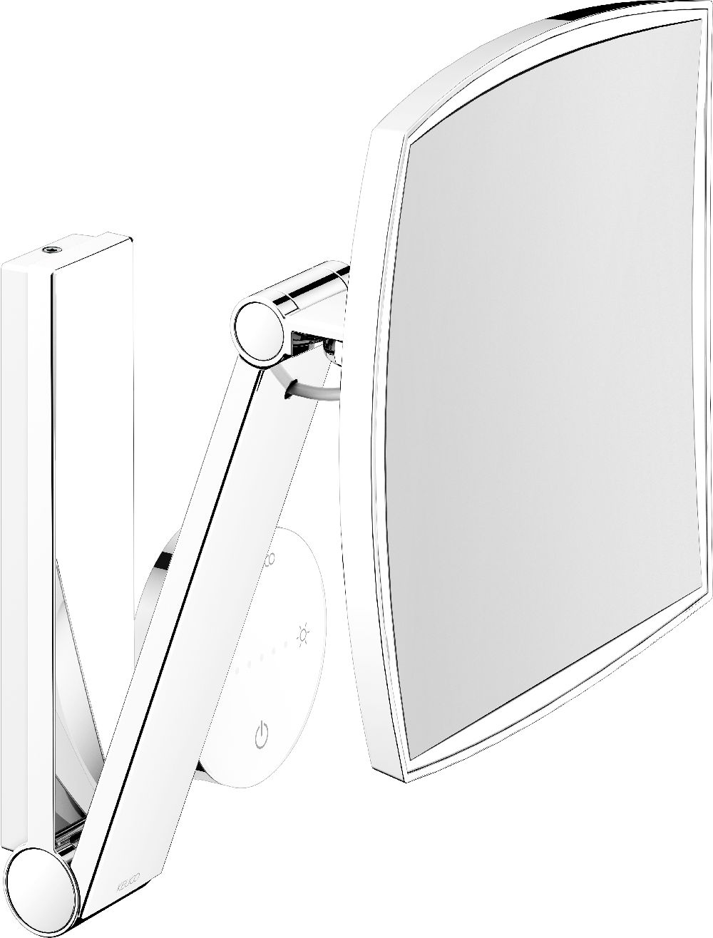 Keuco Cosmetic mirrors kozmetické zrkadlo 20x31 cm obdĺžnikový s osvetlením nikel 17613059002