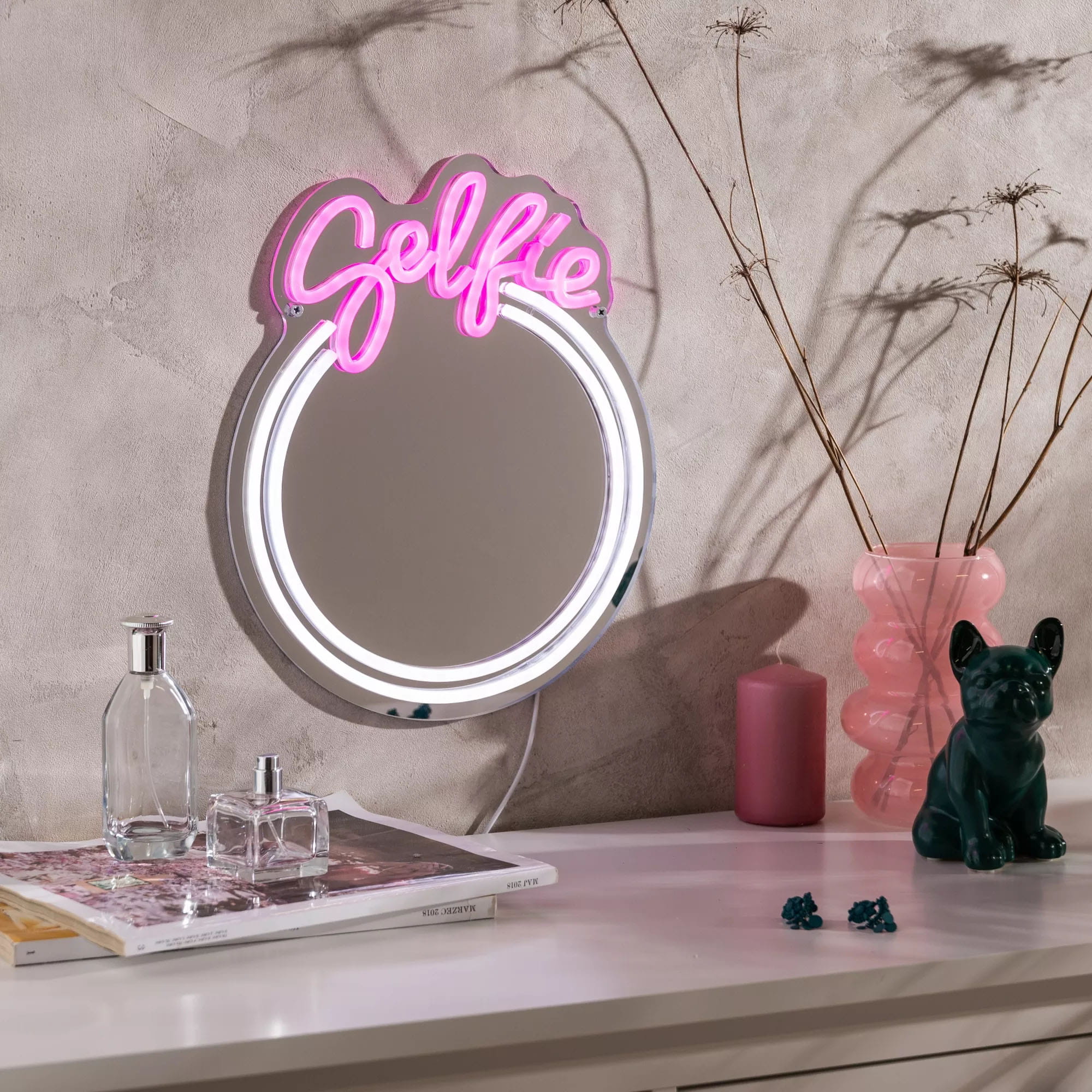 Zuma Line Neon nástenná lampa 1x3.44 W ružová FM-MT07