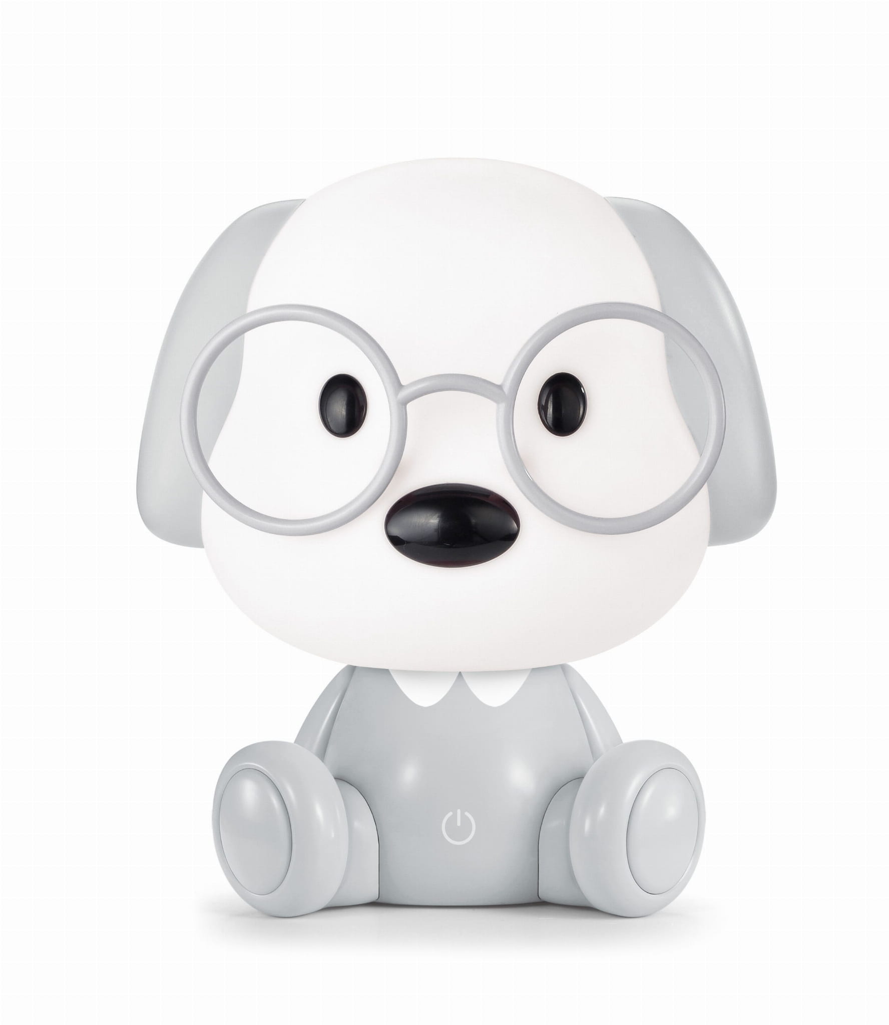 Zuma Line Pies detská nočná lampa 1x3 W biela-sivá KDR-621-GR