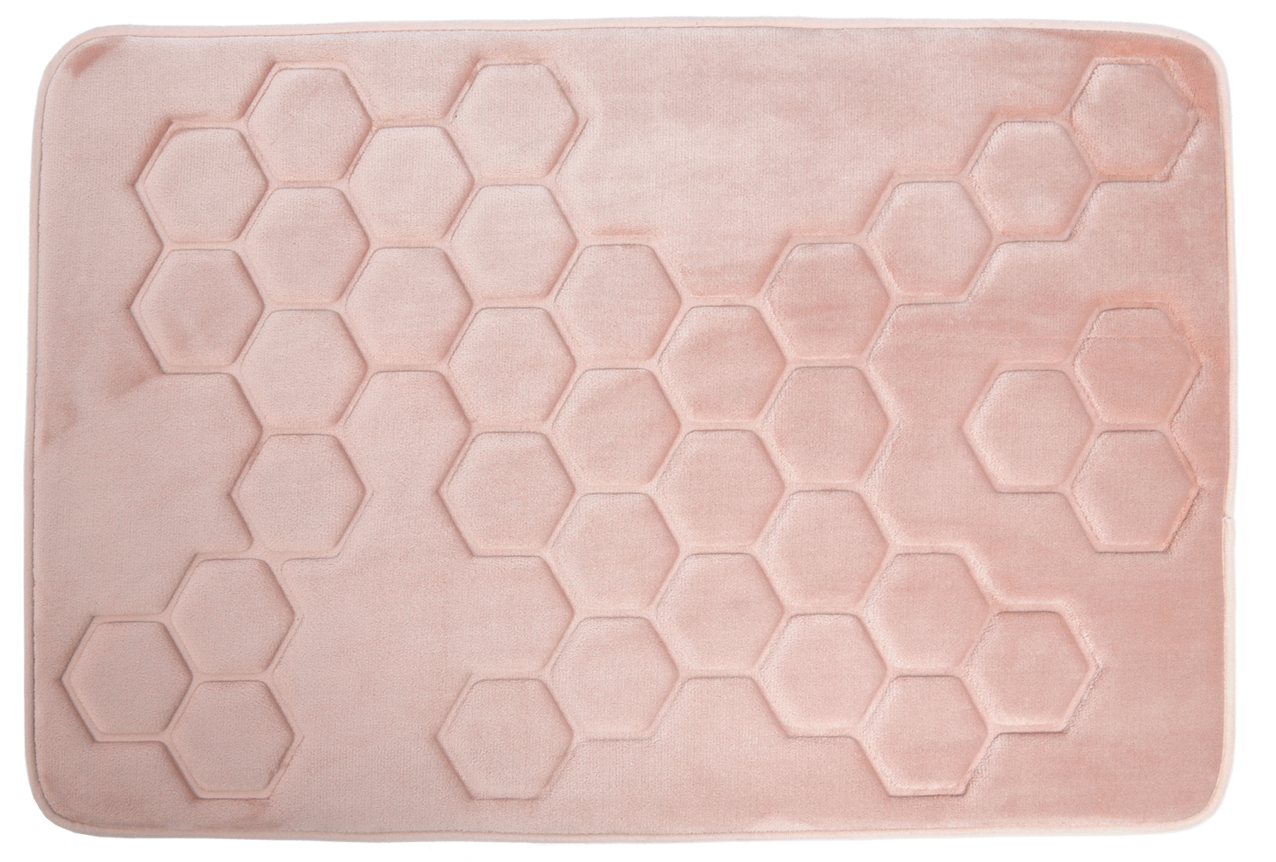 Hyggli Honey koberček do kúpeľne 90x60 cm obdĺžnik ružová 70-090