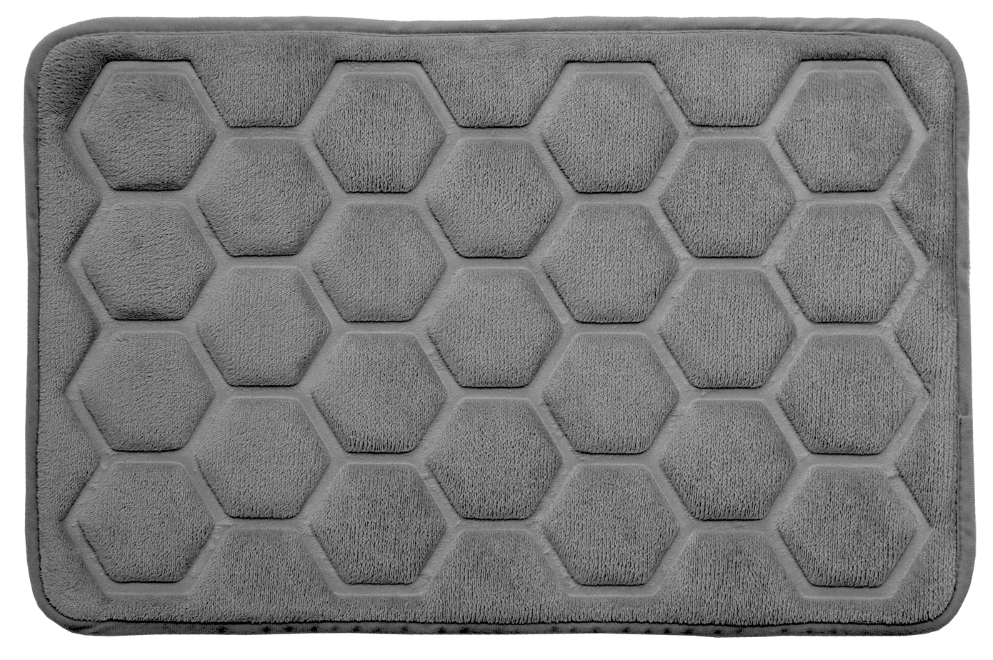 Hyggli Rock koberček do kúpeľne 60x40 cm obdĺžnik sivá 70-117