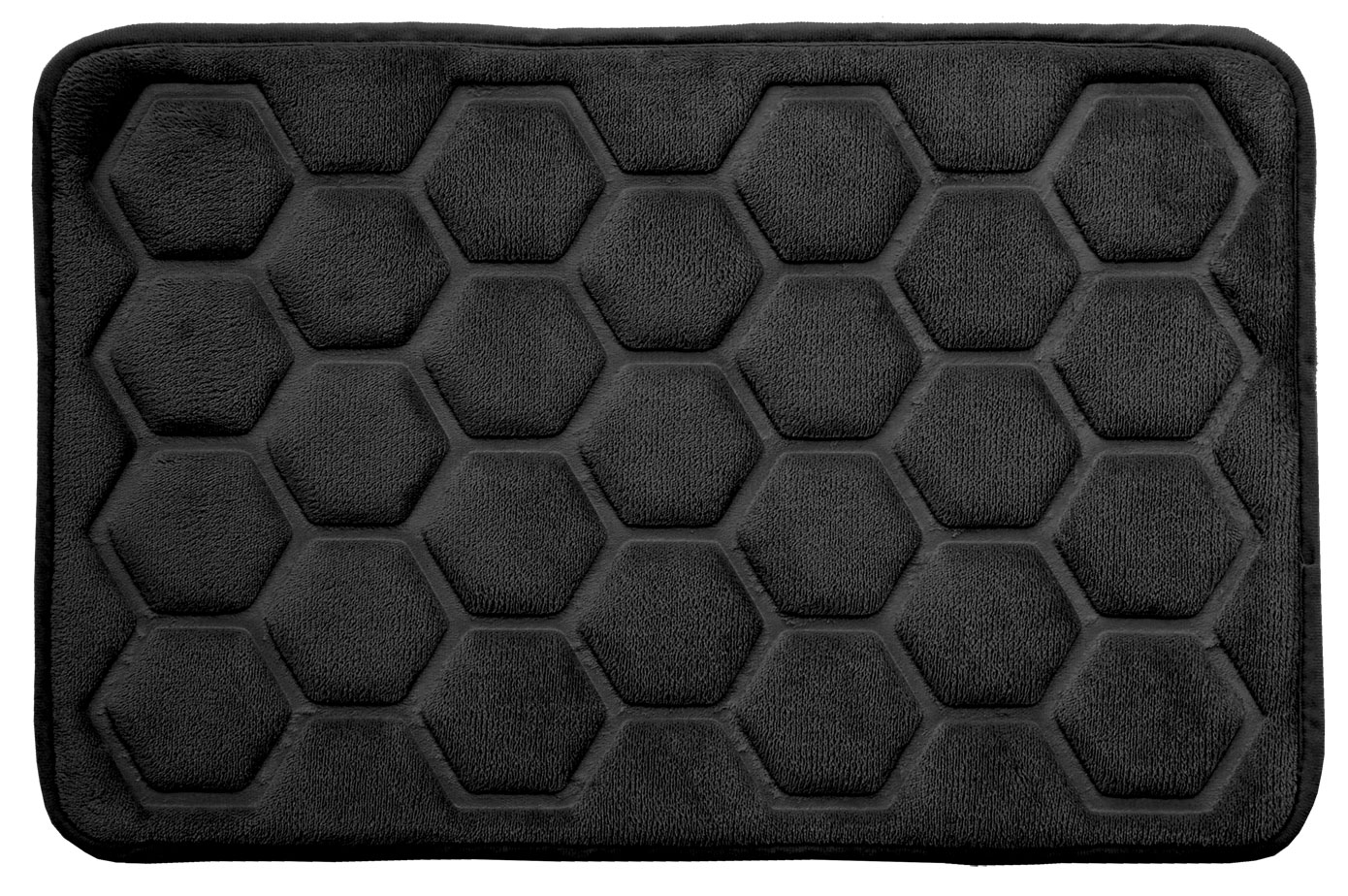 Hyggli Rock koberček do kúpeľne 60x40 cm obdĺžnik čierna 70-118