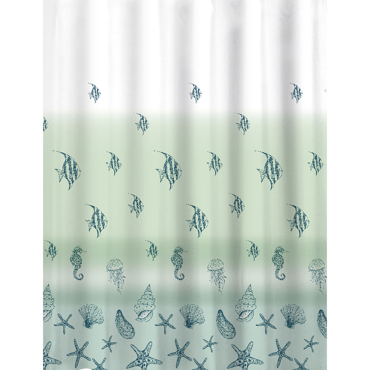 Duschy sprchový záves 200x180 cm biela-zelená 623-07