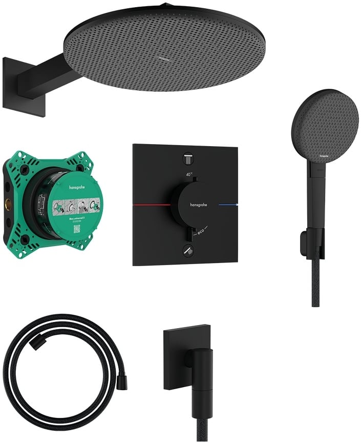 Hansgrohe Raindance Alive S sprchová súprava podomietková s termostatom áno čierna 24630670