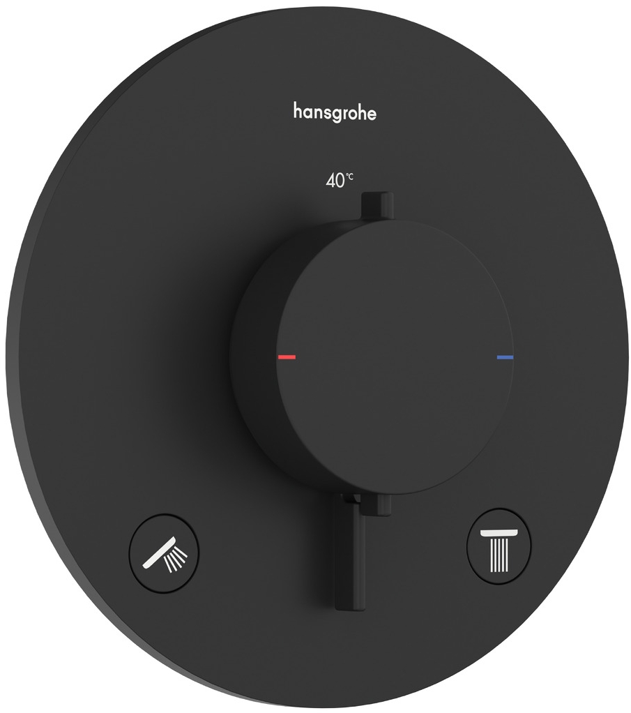 Hansgrohe Ecostat Comfort S vaňová/sprchová batéria podomietková s termostatom čierna 33715670