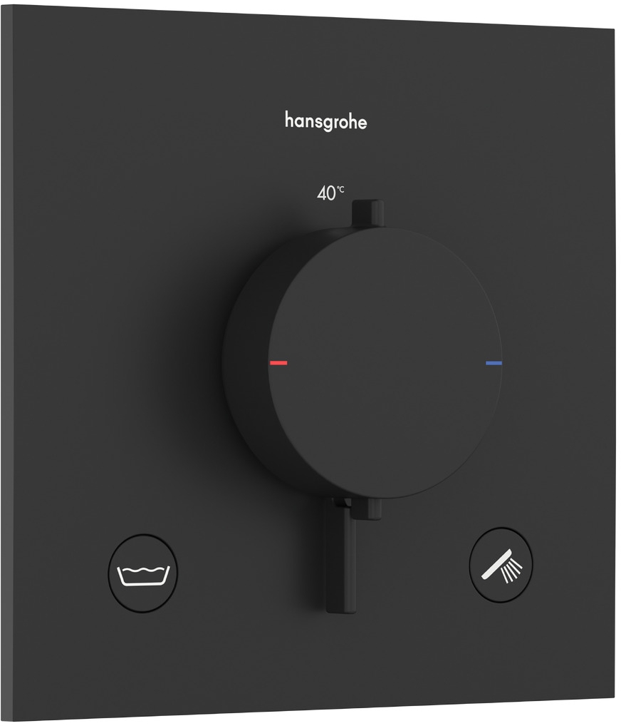 Hansgrohe Ecostat Comfort E vaňová/sprchová batéria podomietková s termostatom čierna 33716670