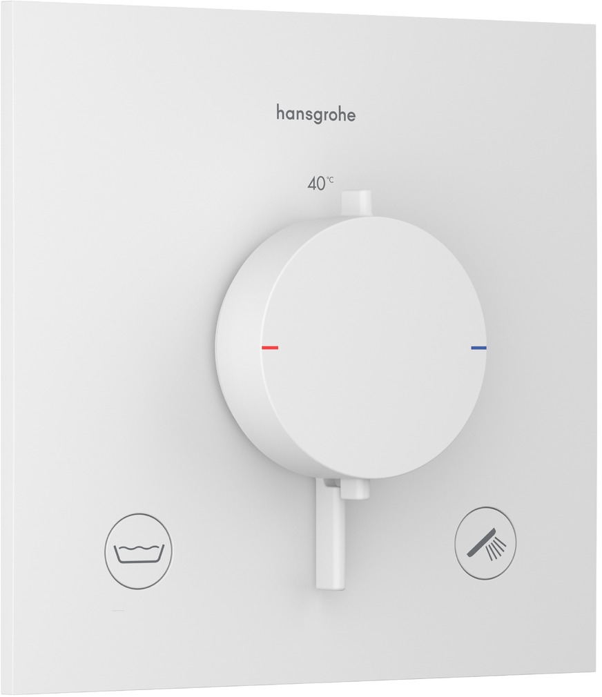 Hansgrohe Ecostat Comfort E vaňová/sprchová batéria podomietková s termostatom biela 33716700